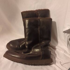 UGG Brown leather boots   sheep shearing 6